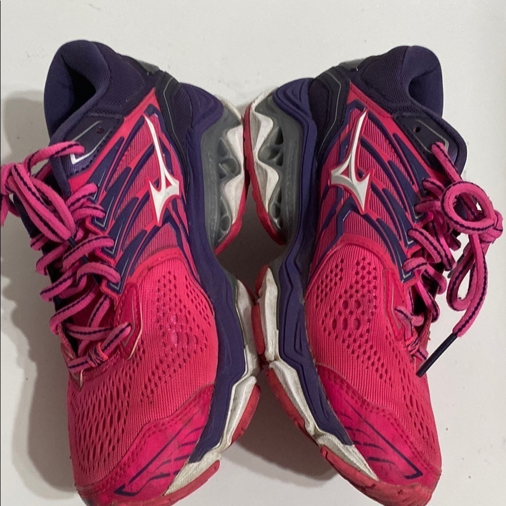 Mizuno Women's Pink and Purple Running Shoes Size 7.5 - Picture 5 of 11